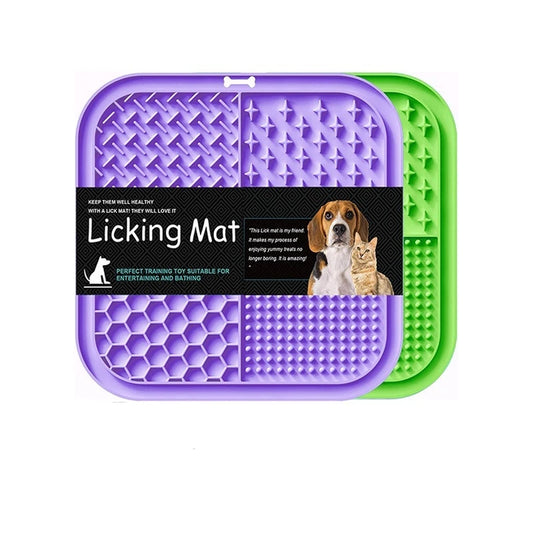 Alfombrilla de silicona para lamer alimentos para mascotas con ventosa y cuenco de alimentación lenta antiasfixia.