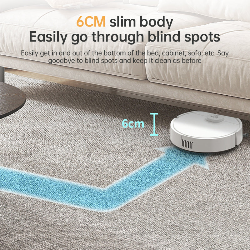 3-in-1 Sweeping Robot: USB Charging, 1000Pa Suction, Auto-Clean for Pet Hair, Carpets & Floors**