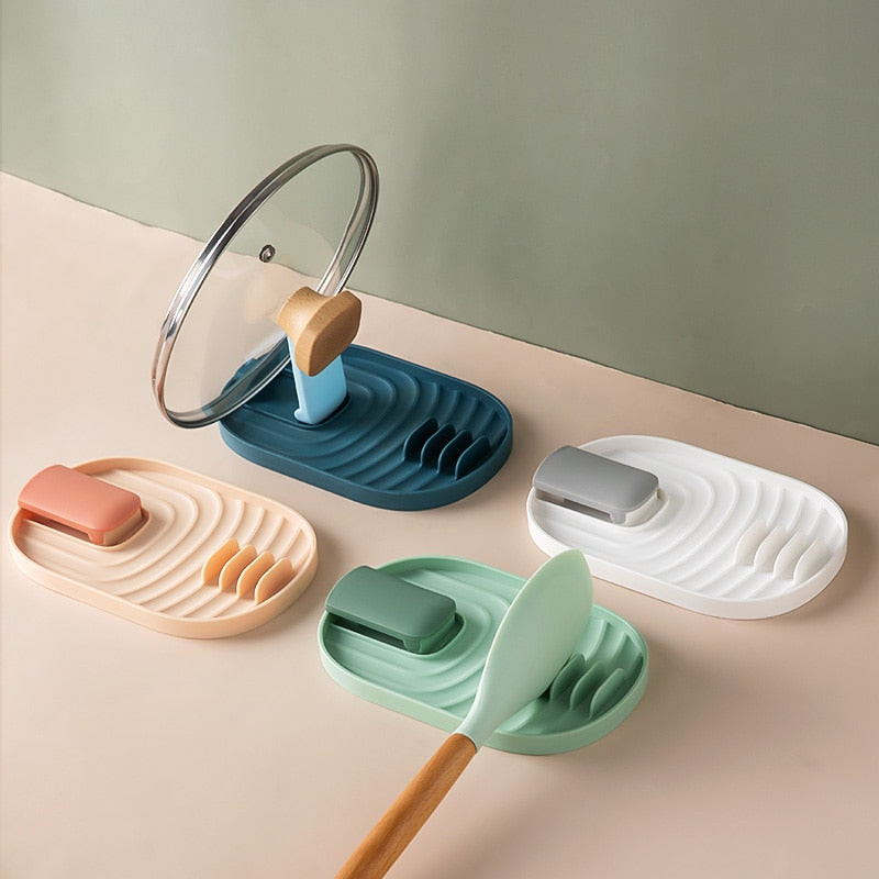 Folding Pot Cover Rack Shovel Rack Integrated Storage Rack Kitchen Stove Storage Rack Drain Tool Chopsticks Spoon Rack