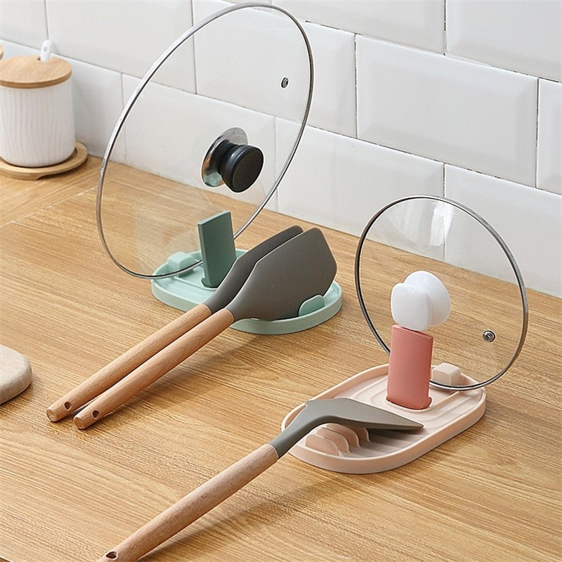 Folding Pot Cover Rack Shovel Rack Integrated Storage Rack Kitchen Stove Storage Rack Drain Tool Chopsticks Spoon Rack
