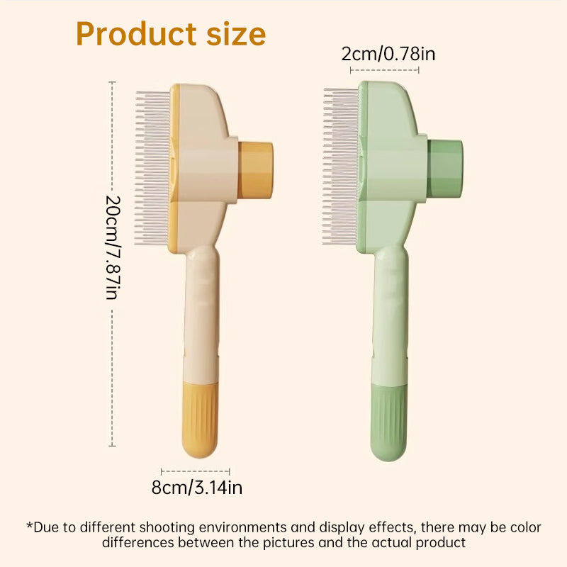 Dog & Cat Grooming Brush: Automatic Hair Remover with 1-Button Self-Cleaning & Massage