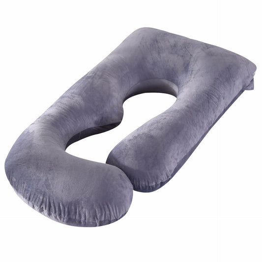 Almohada de protección de cintura tipo G desmontable de terciopelo de cristal para embarazadas.