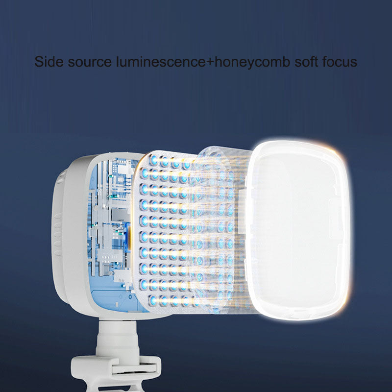 Luz de relleno de belleza en vivo, luz de bolsillo portátil, versión de carga, luz para selfies, mini luz de relleno para teléfono con clip