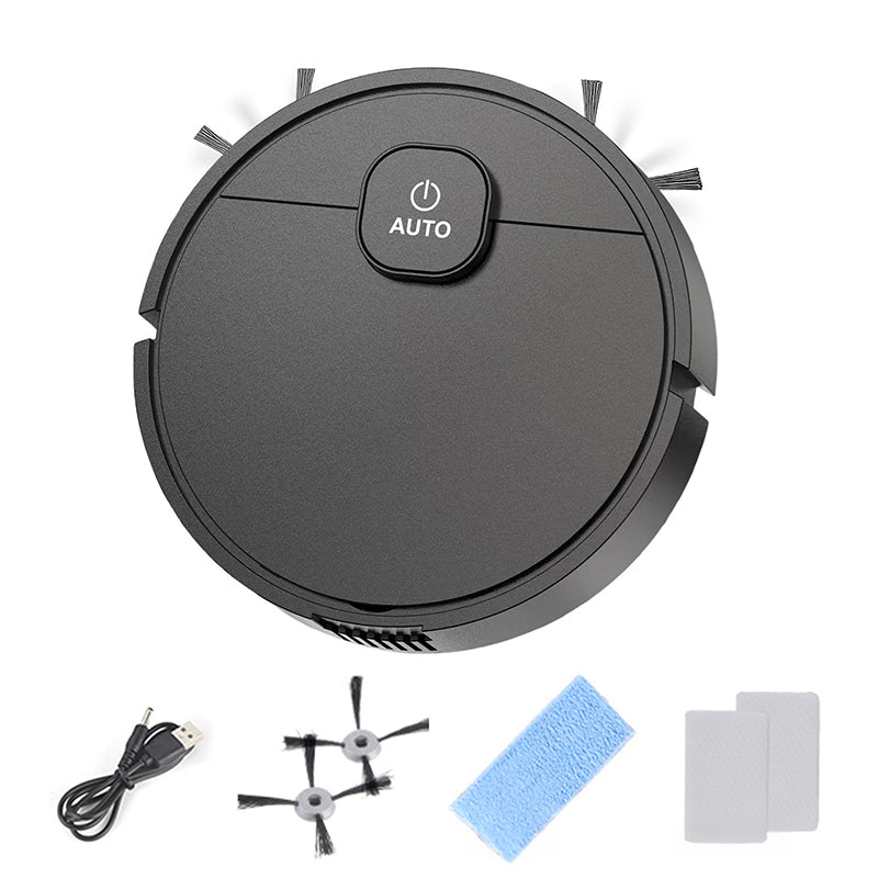 3-in-1 Sweeping Robot: USB Charging, 1000Pa Suction, Auto-Clean for Pet Hair, Carpets & Floors**