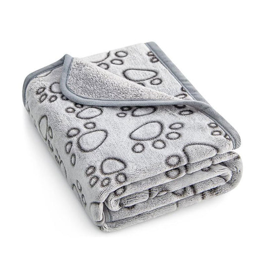 Manta cálida para mascotas con estampado de flores cortadas, manta para gatos y perros, manta de vellón con relieve para mascotas 