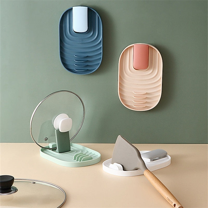 Folding Pot Cover Rack Shovel Rack Integrated Storage Rack Kitchen Stove Storage Rack Drain Tool Chopsticks Spoon Rack