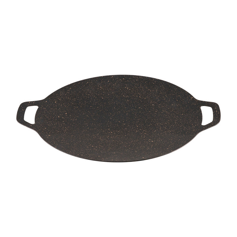 Outdoor Domestic Barbecue Pan Korean Style Round Portable General Purpose Pan Iron Plate Barbecue Pan